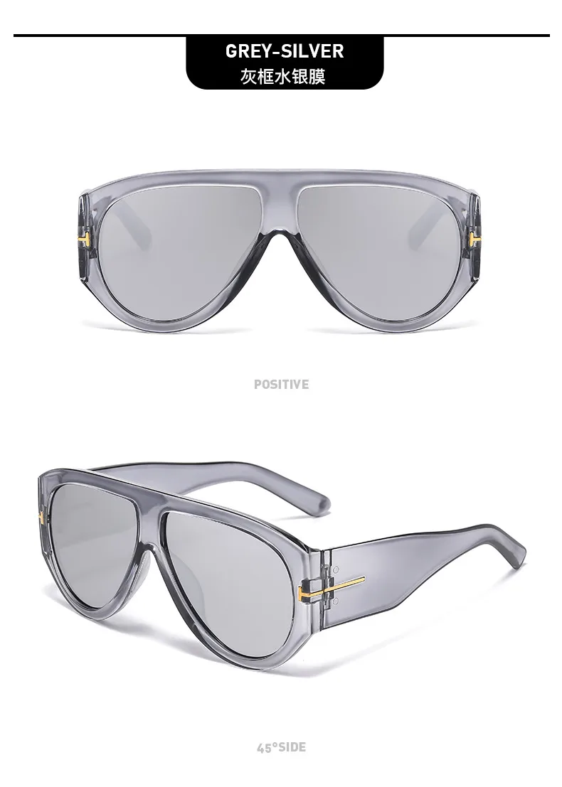 Pilot T Toad Sunglasses Women's   Personality Large Frame Glasses Fashionable Simple Men's Sunglasses display picture 12