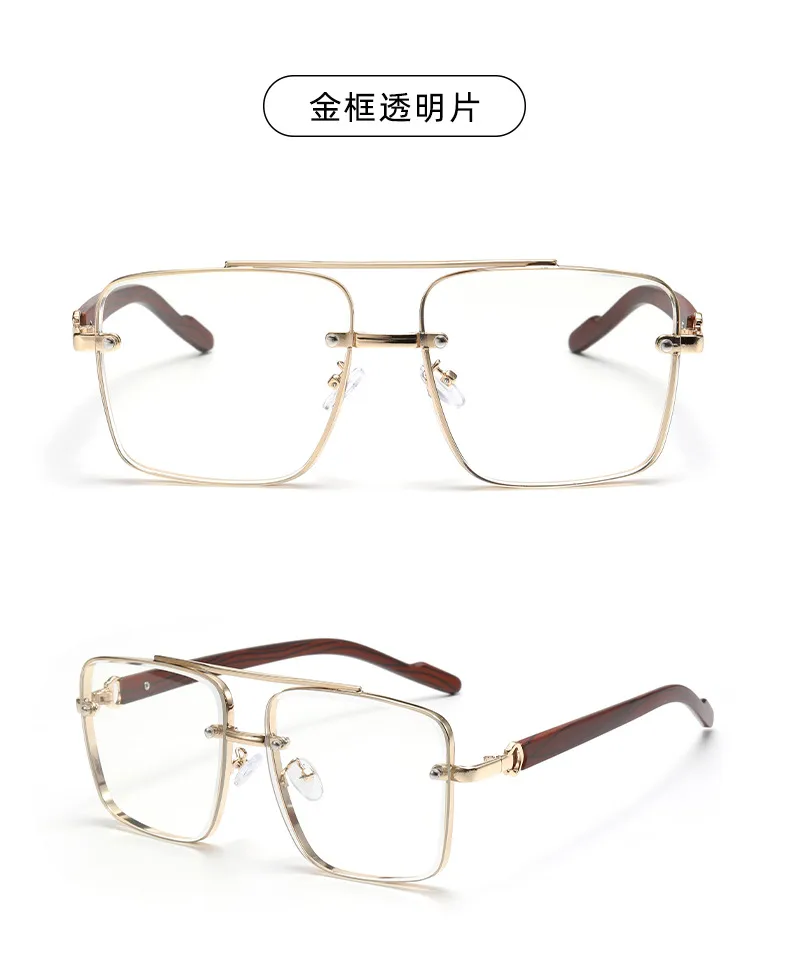 New  HD Polarized Sunglasses Men's Pilot Driving Goggles Retro Trendy Personalized Sunglasses display picture 4