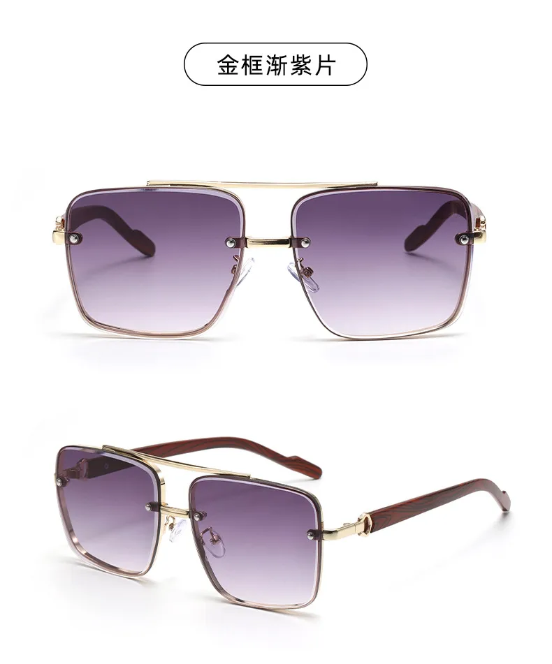 New  HD Polarized Sunglasses Men's Pilot Driving Goggles Retro Trendy Personalized Sunglasses display picture 5