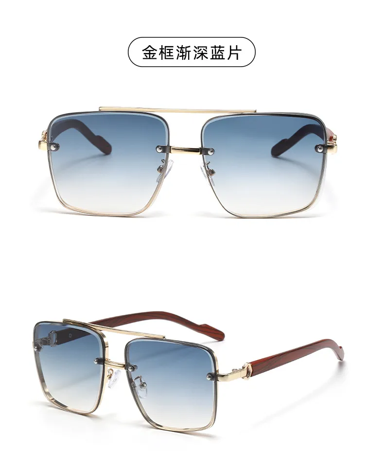 New  HD Polarized Sunglasses Men's Pilot Driving Goggles Retro Trendy Personalized Sunglasses display picture 7