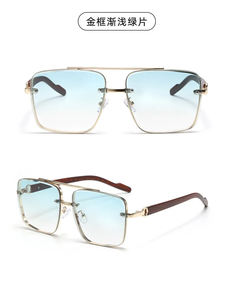 New  HD Polarized Sunglasses Men's Pilot Driving Goggles Retro Trendy Personalized Sunglasses display picture 9