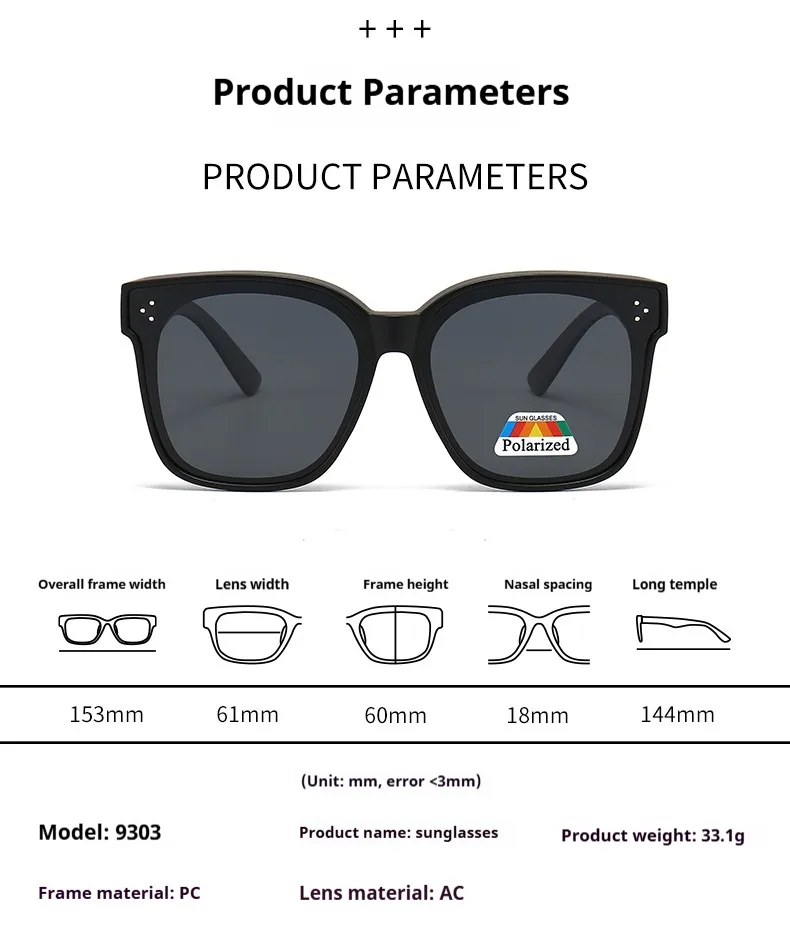 Glasses Myopia Sunglasses Men's UV-resistant Polarized Sunglasses Women's Driving One-way Dual-purpose Sunglasses display picture 2