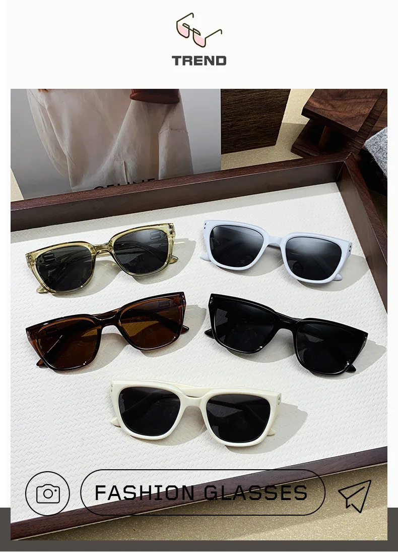 Internet Popular Street Photoshoot Sunglasses Women's Anti-ultraviolet Sunglasses Men's Fashionable All-match Concave Shape Large Frame Slimming Sunshade Glasses display picture 1