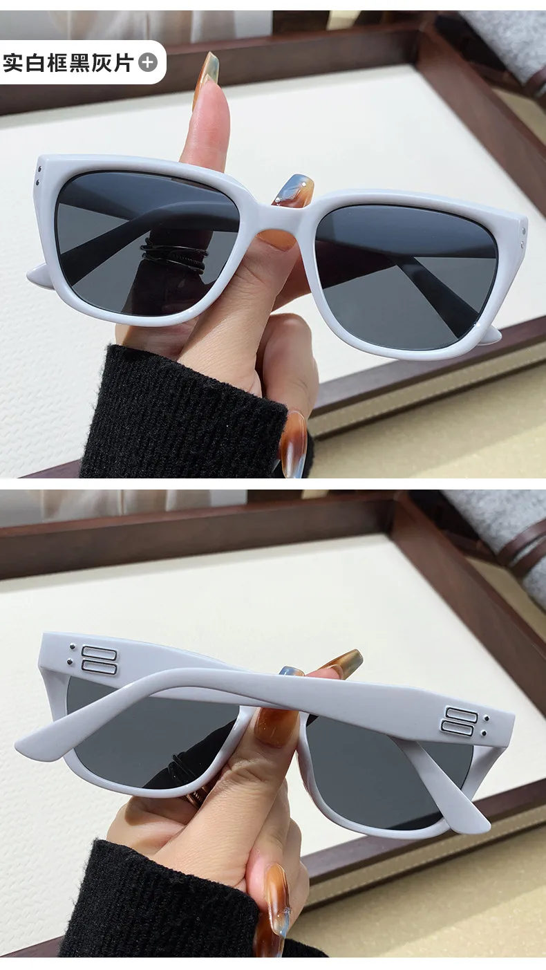 Internet Popular Street Photoshoot Sunglasses Women's Anti-ultraviolet Sunglasses Men's Fashionable All-match Concave Shape Large Frame Slimming Sunshade Glasses display picture 4