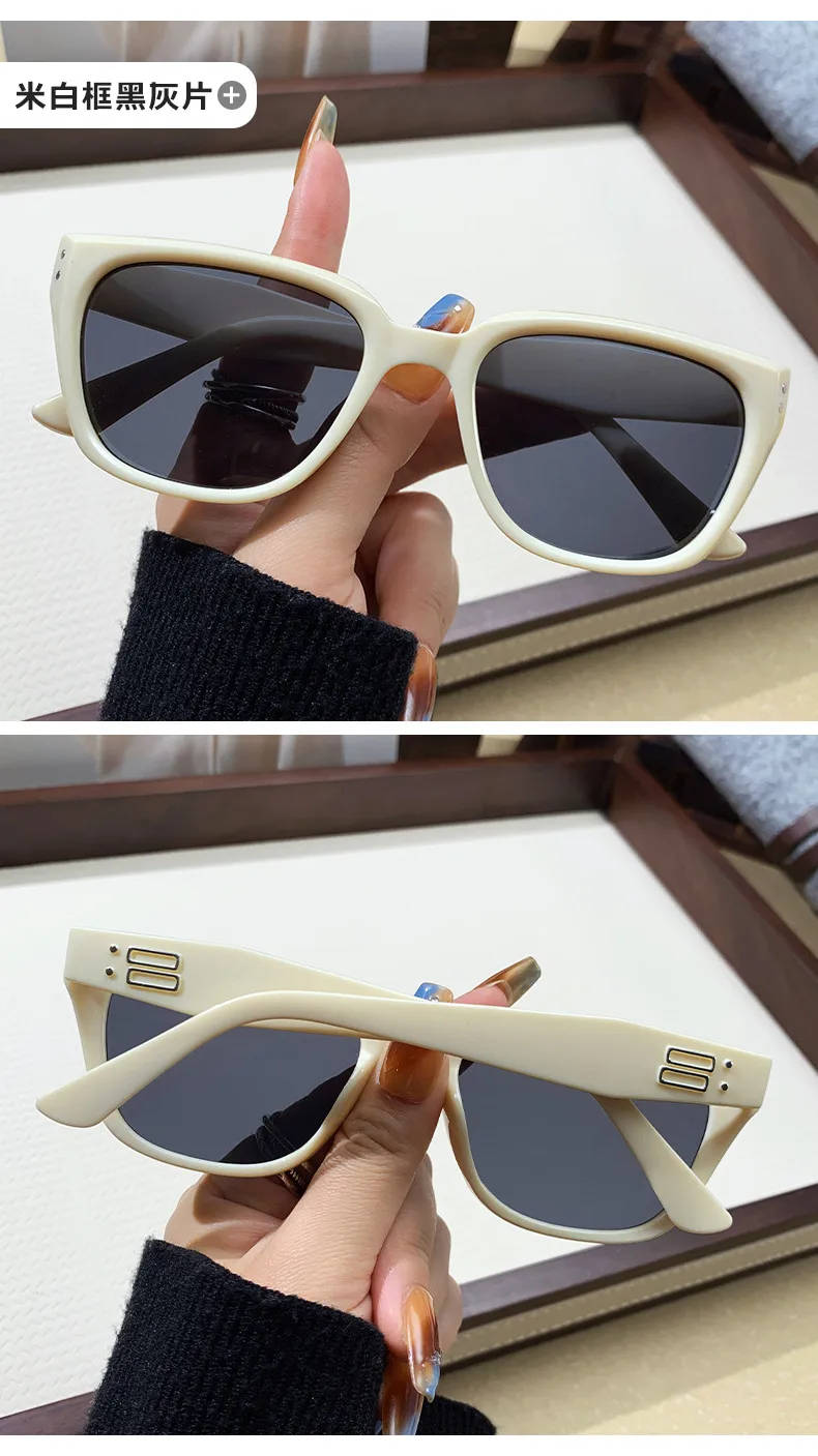 Internet Popular Street Photoshoot Sunglasses Women's Anti-ultraviolet Sunglasses Men's Fashionable All-match Concave Shape Large Frame Slimming Sunshade Glasses display picture 5