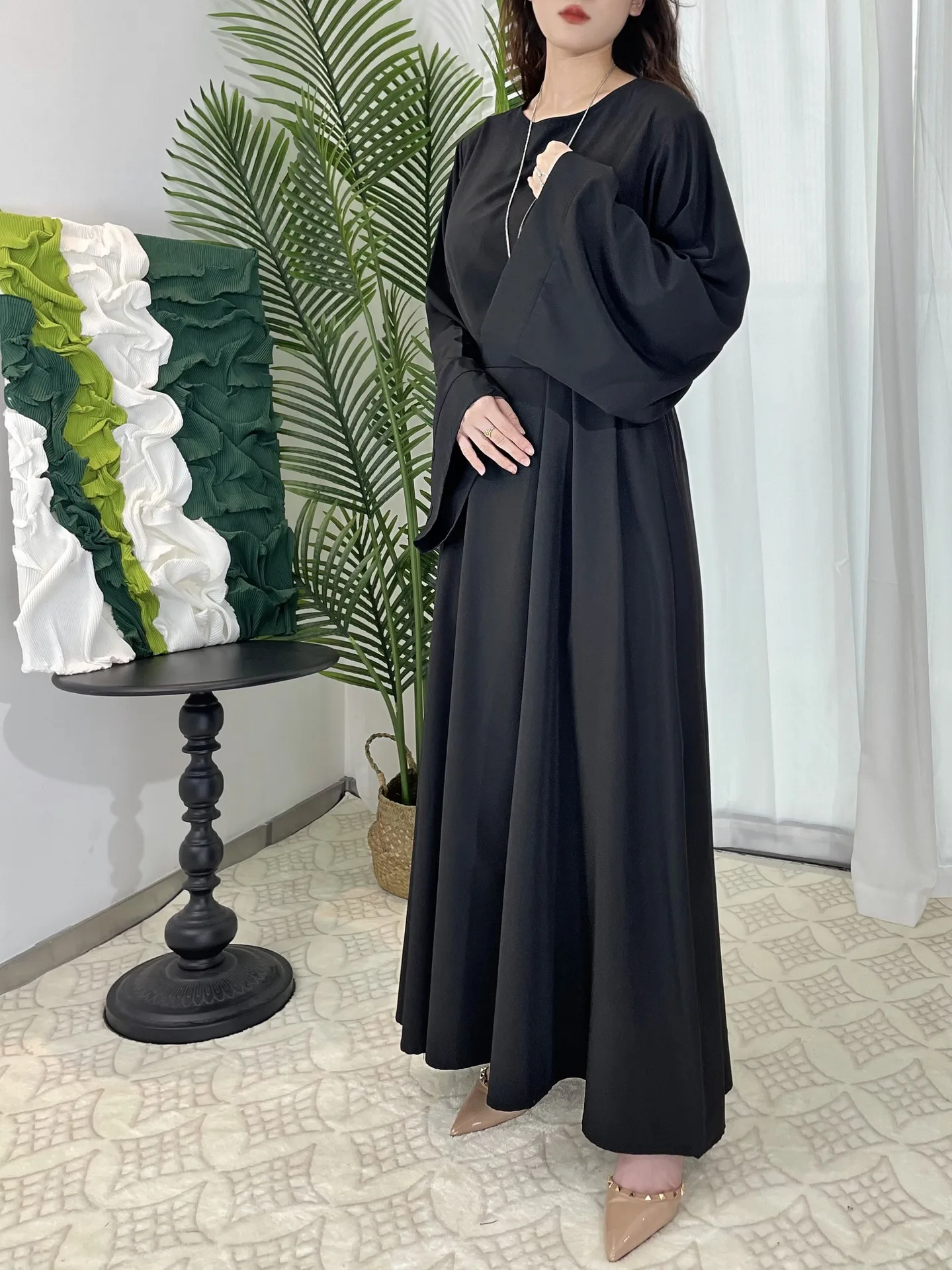 Middle East Dubai Turkey Multi-color Plus Size Women's Basic Casual Dress display picture 3