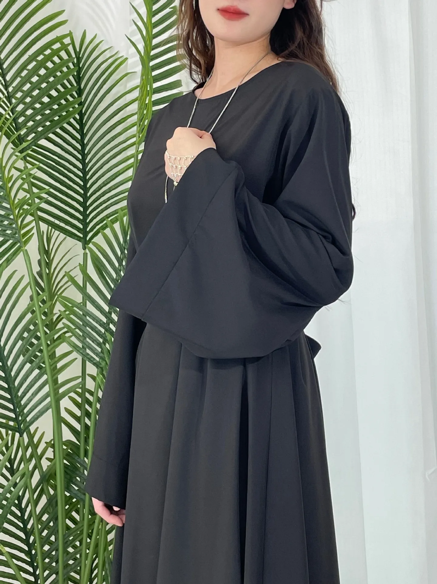 Middle East Dubai Turkey Multi-color Plus Size Women's Basic Casual Dress display picture 4