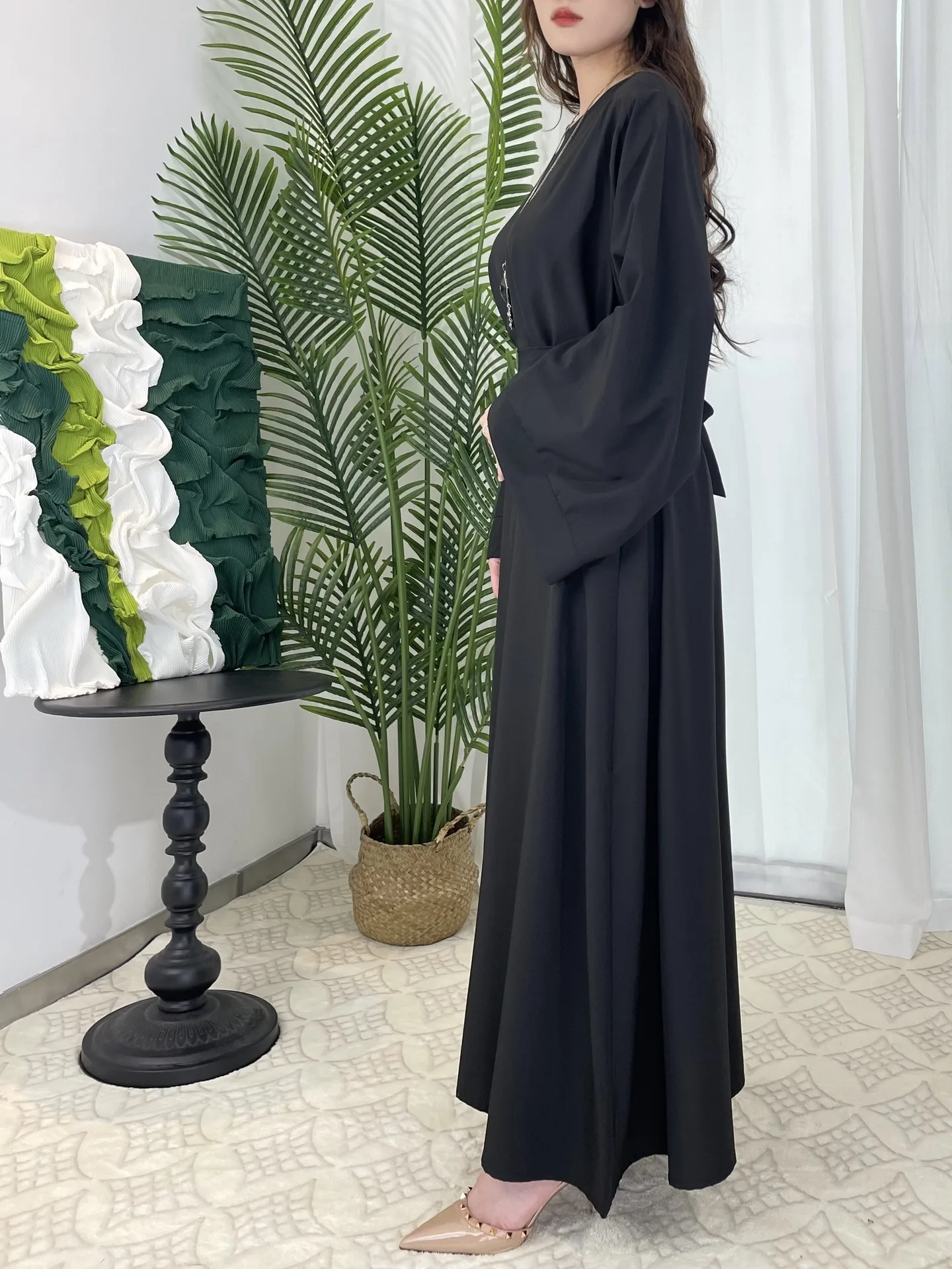 Middle East Dubai Turkey Multi-color Plus Size Women's Basic Casual Dress display picture 5