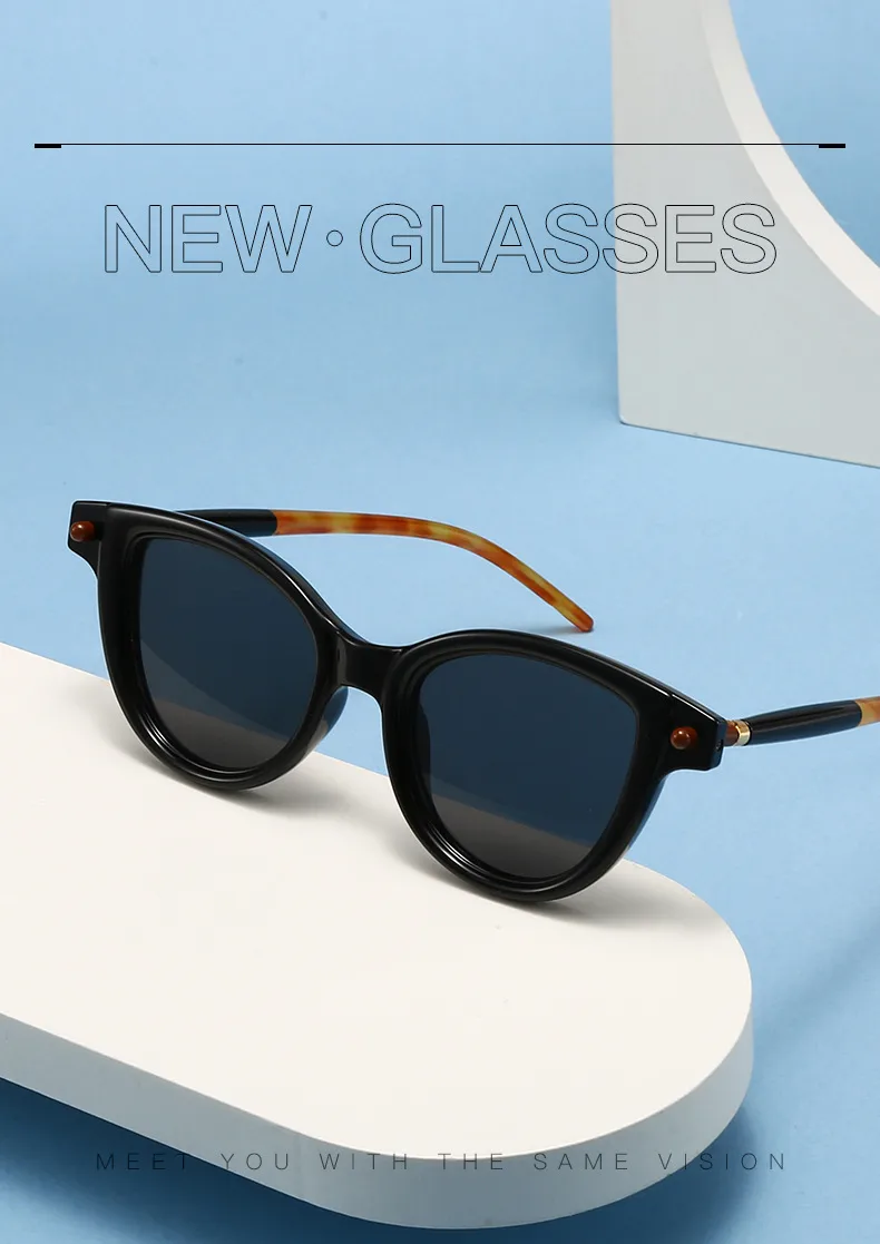 New   Flat Glasses Frame Men's And Women's Cat's Eye Personalized Retro Glasses Frame Trendy Ins Anti-blue Light Flat Glasses display picture 1