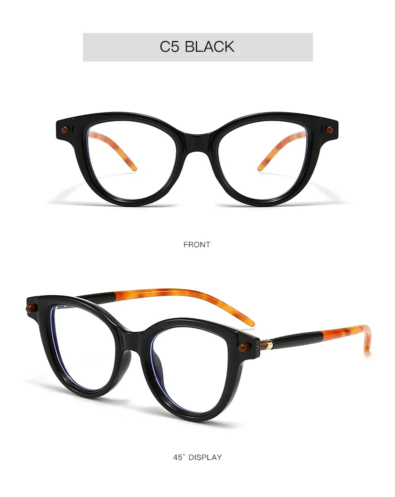 New   Flat Glasses Frame Men's And Women's Cat's Eye Personalized Retro Glasses Frame Trendy Ins Anti-blue Light Flat Glasses display picture 10