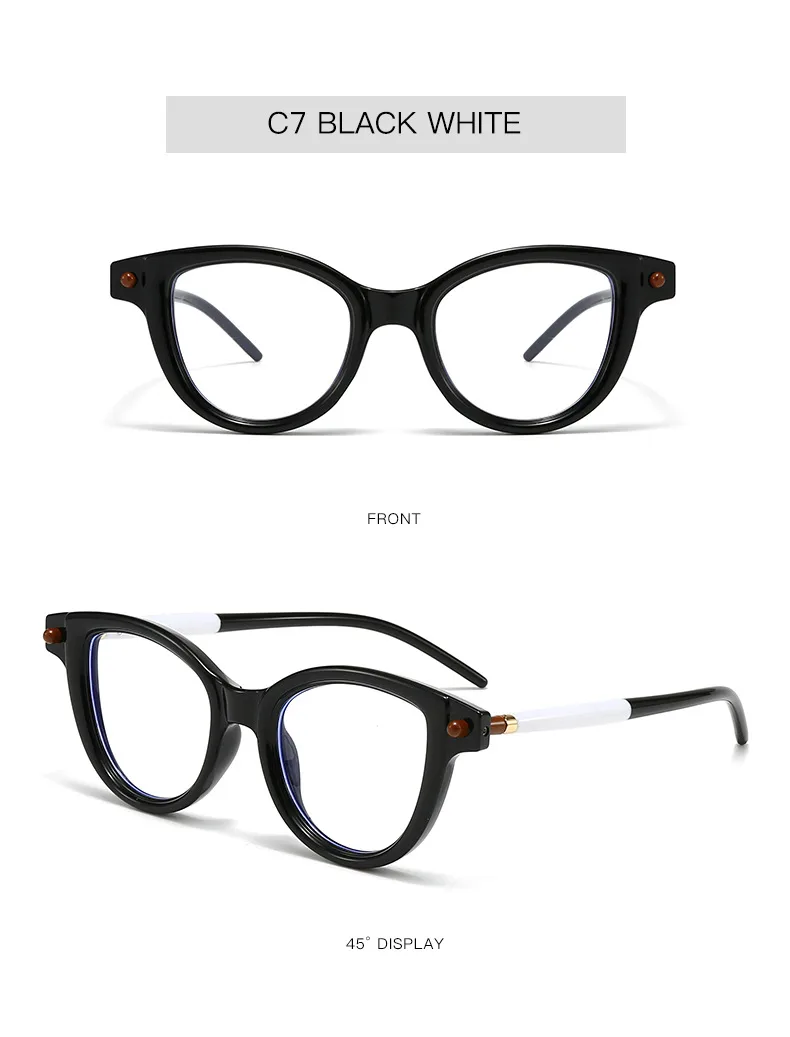 New   Flat Glasses Frame Men's And Women's Cat's Eye Personalized Retro Glasses Frame Trendy Ins Anti-blue Light Flat Glasses display picture 12