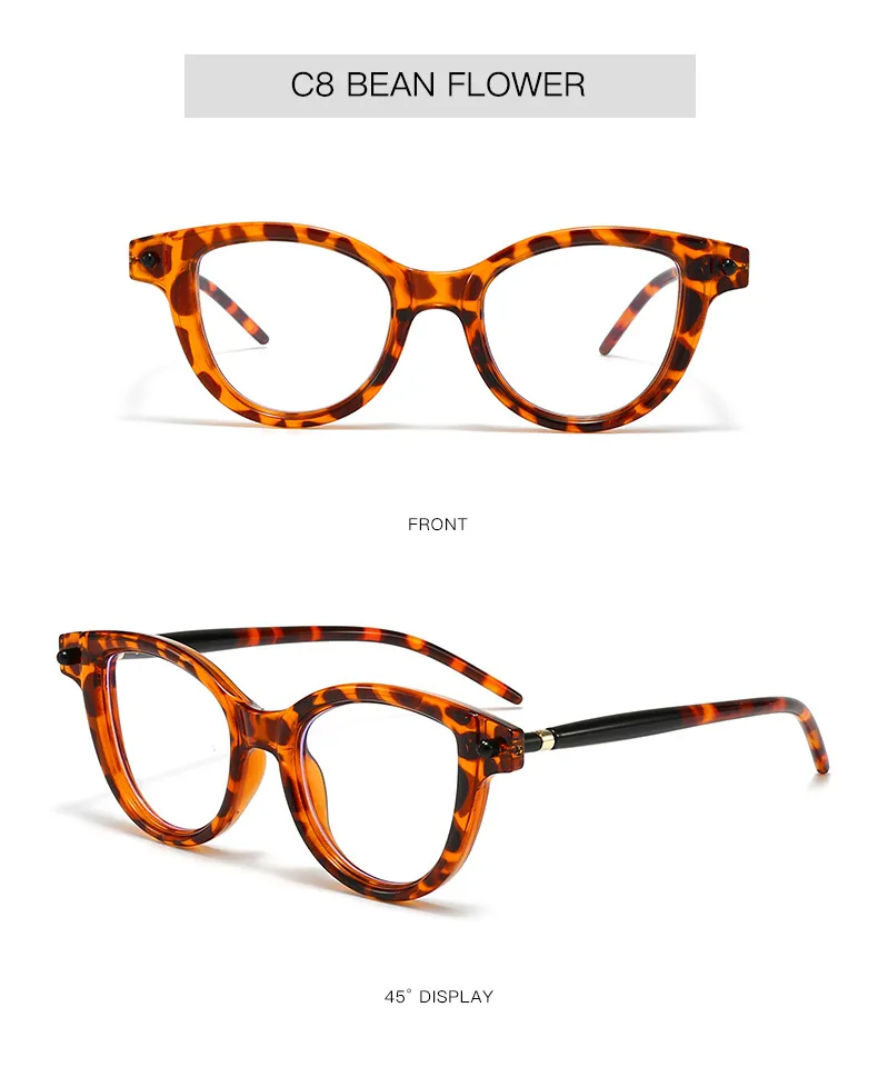New   Flat Glasses Frame Men's And Women's Cat's Eye Personalized Retro Glasses Frame Trendy Ins Anti-blue Light Flat Glasses display picture 13