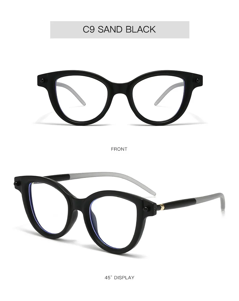 New   Flat Glasses Frame Men's And Women's Cat's Eye Personalized Retro Glasses Frame Trendy Ins Anti-blue Light Flat Glasses display picture 14