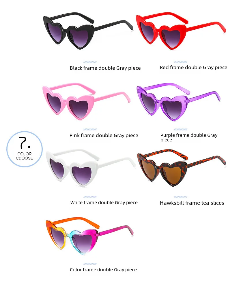 Manufacturers In Stock Children's Sunglasses Boys And Girls Love UV Protection Sunglasses Baby Sunshade Goggles display picture 4