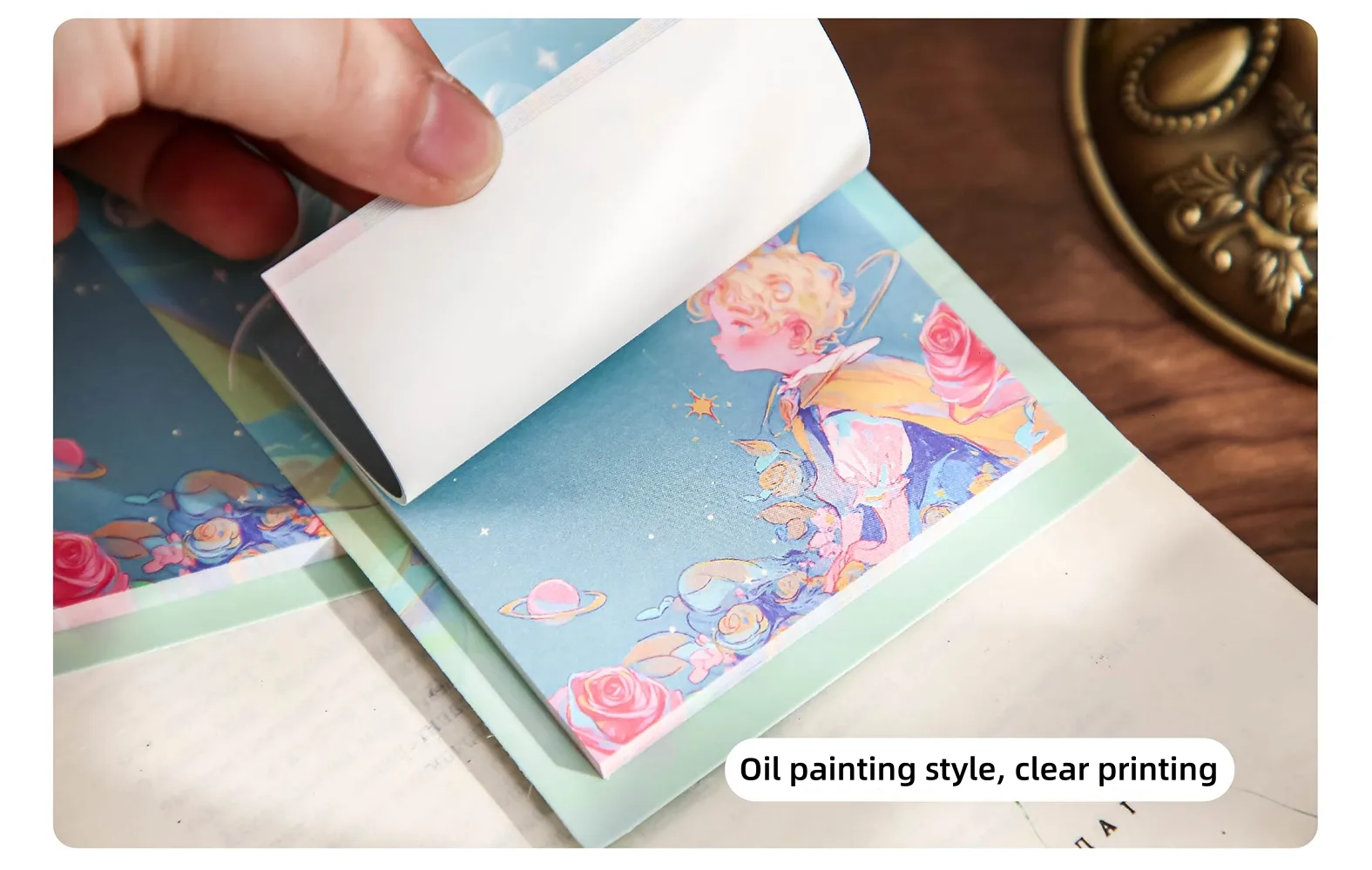 1 Piece Portrait Cartoon Oil Painting Class Learning School Paper Cartoon Style Cute Retro Sticky Note display picture 4