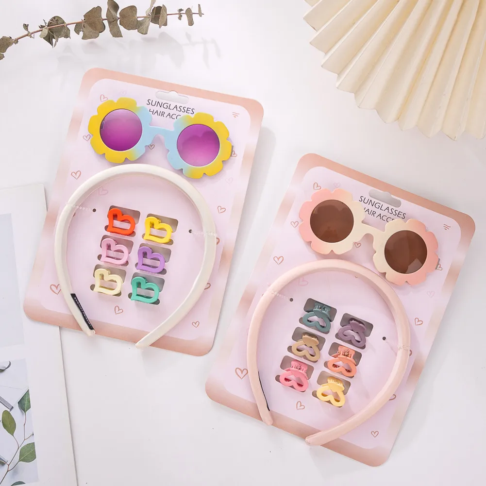 Children's Color Sunglasses Hairpin Suit   Children Sunshade Glasses Hairpin Suit Manufacturers Wholesale display picture 3
