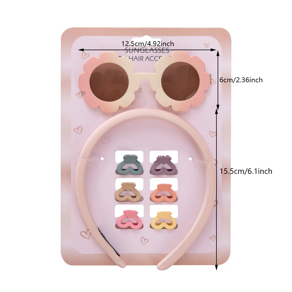 Children's Color Sunglasses Hairpin Suit   Children Sunshade Glasses Hairpin Suit Manufacturers Wholesale display picture 5