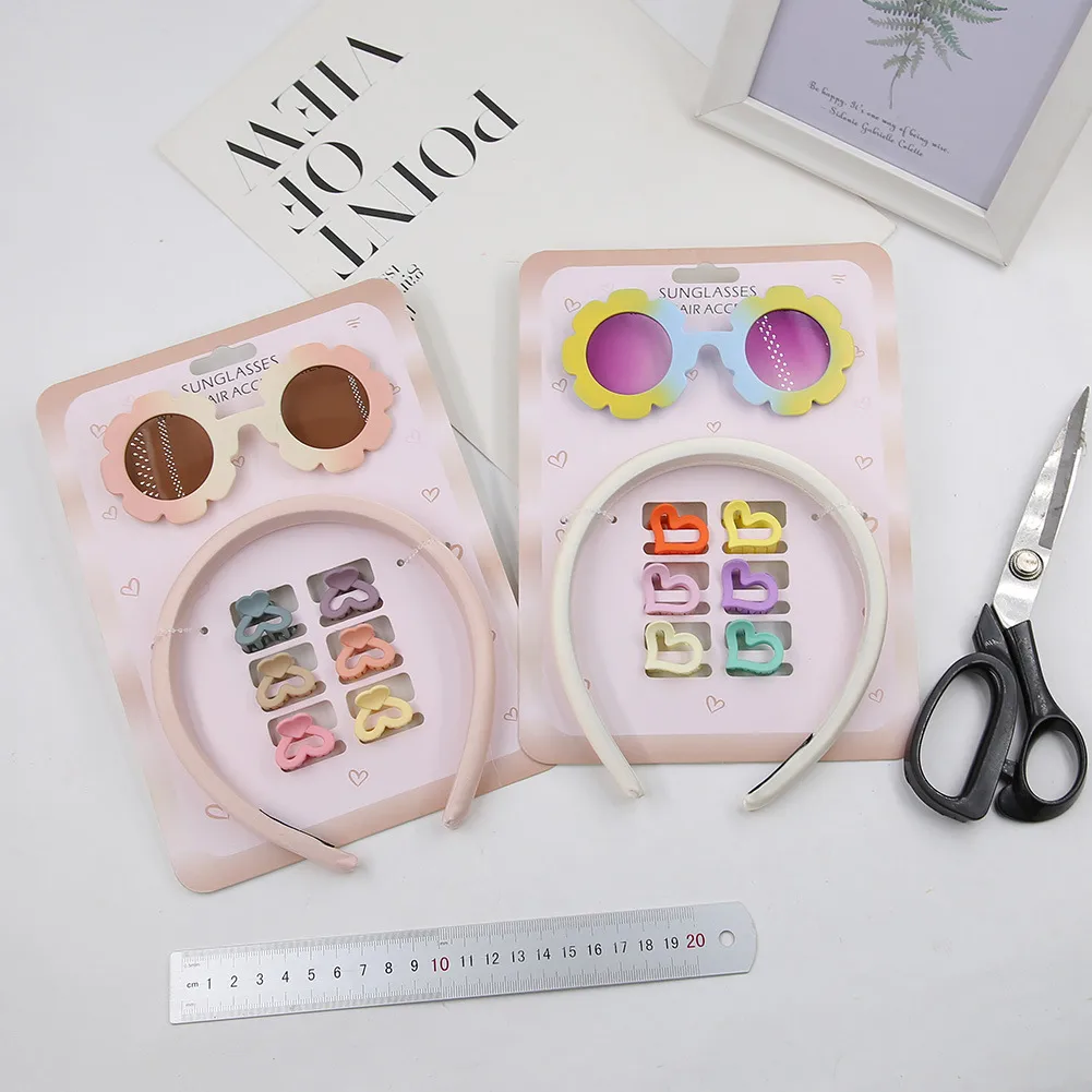Children's Color Sunglasses Hairpin Suit   Children Sunshade Glasses Hairpin Suit Manufacturers Wholesale display picture 6