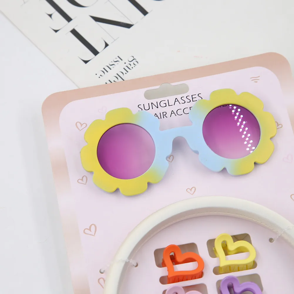 Children's Color Sunglasses Hairpin Suit   Children Sunshade Glasses Hairpin Suit Manufacturers Wholesale display picture 13