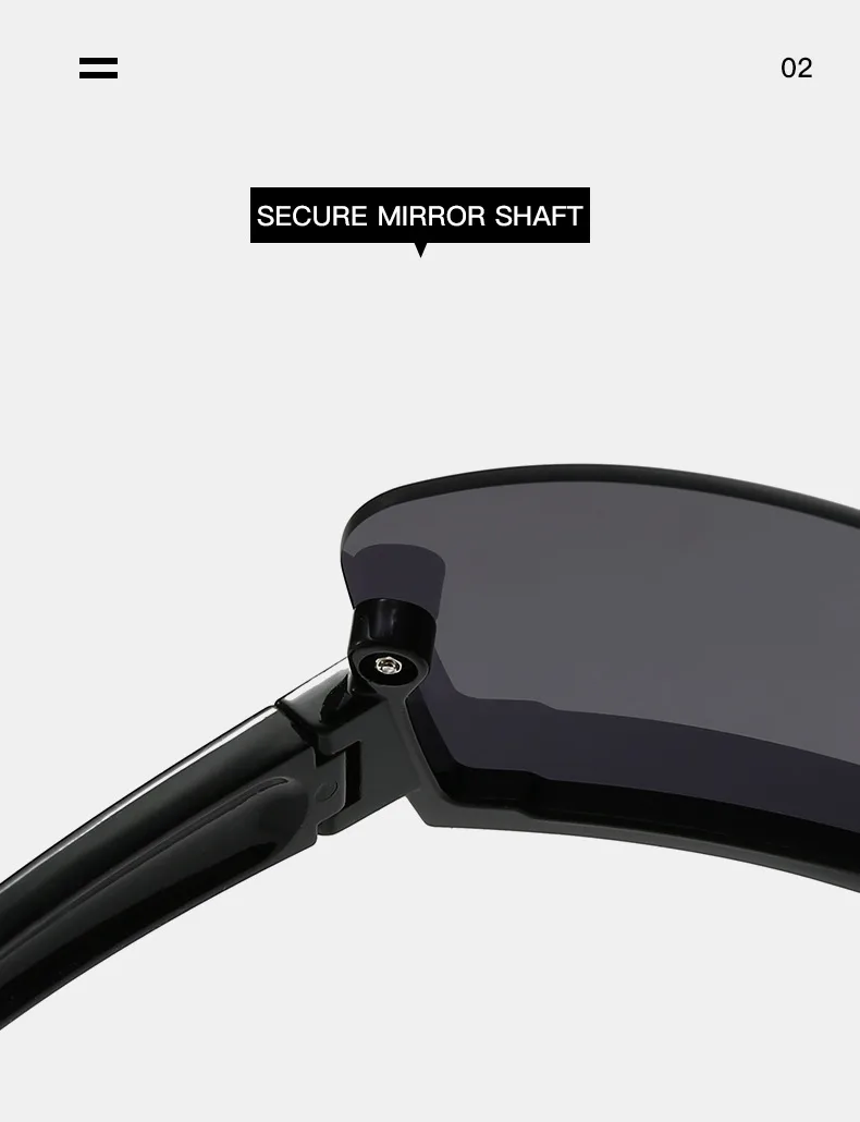 New Large Frame Conjoined Sunglasses  Internet-famous Fashion Windproof Sunglasses  Colorful Frame Sunglasses display picture 12