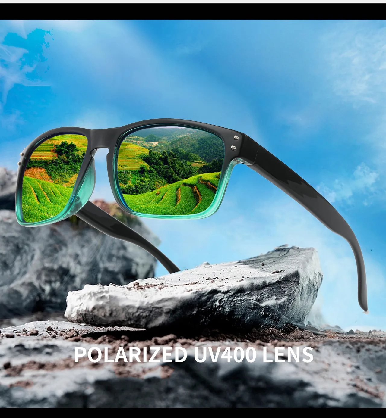 Explosions Outdoor Fishing Riding Glasses Colorful Colorful Polarized Sunglasses  Men's Sunglasses display picture 3