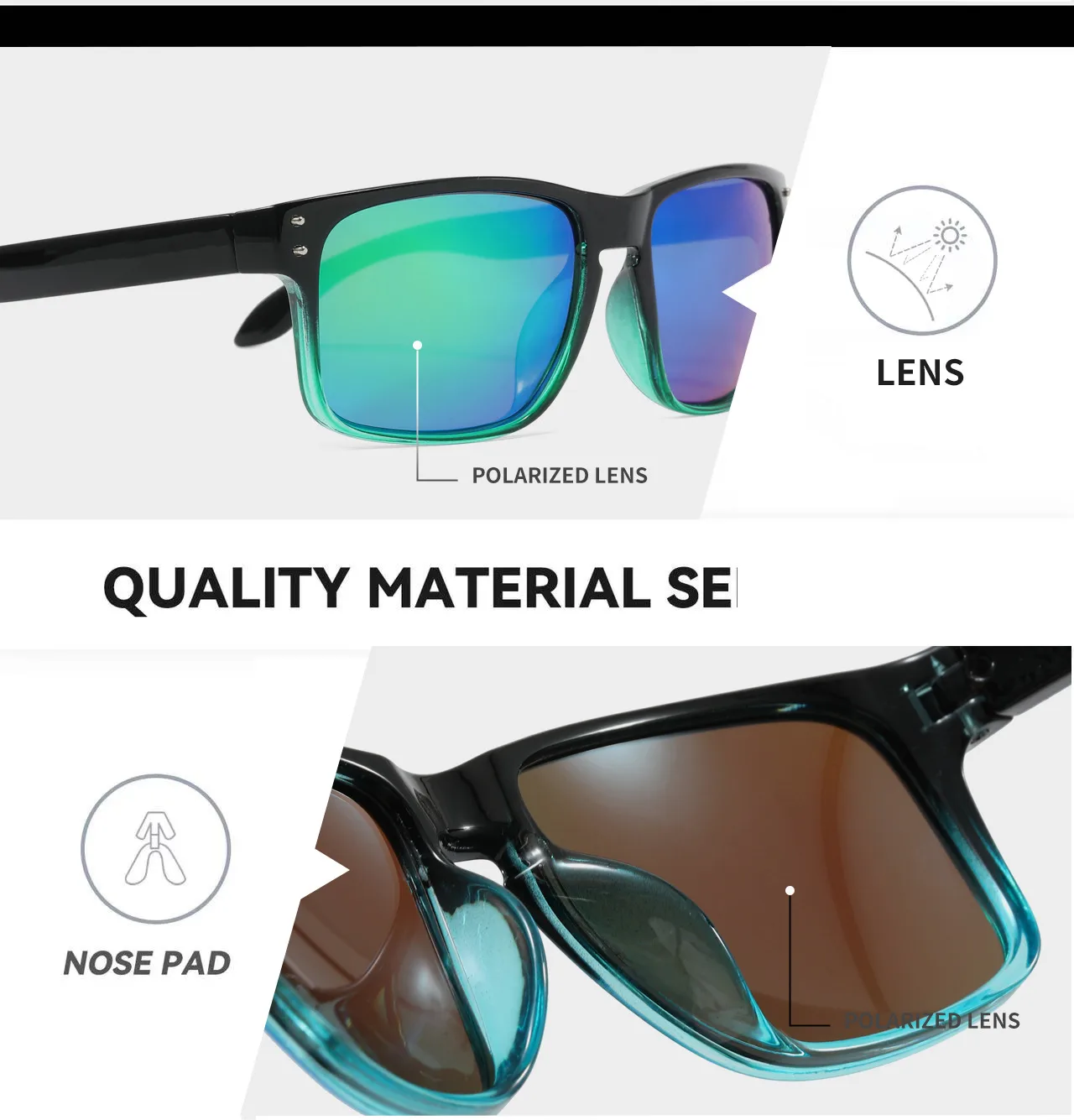 Explosions Outdoor Fishing Riding Glasses Colorful Colorful Polarized Sunglasses  Men's Sunglasses display picture 5