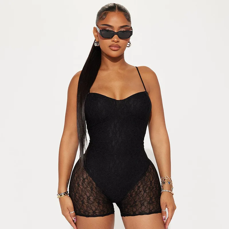 Women's Daily Street Streetwear Solid Color Shorts Rompers display picture 4