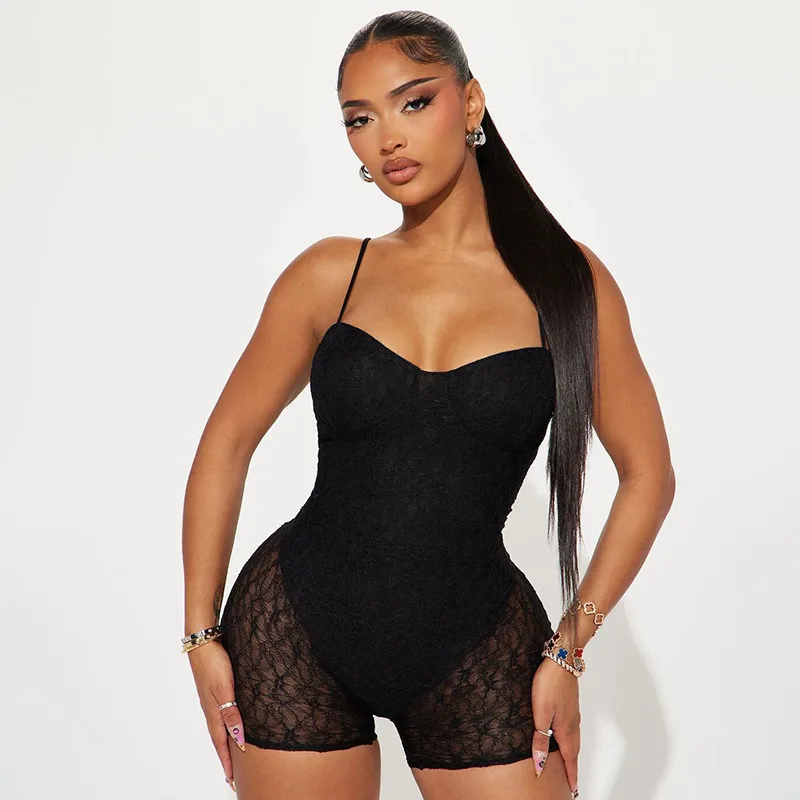 Women's Daily Street Streetwear Solid Color Shorts Rompers display picture 7