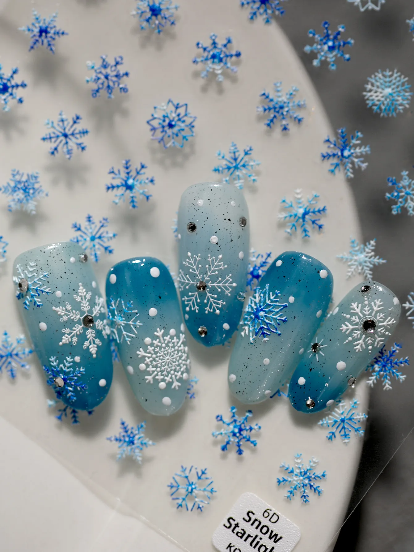 Princess Romantic Sweet Snowflake Nail Stickers Nail Sticker display picture 2