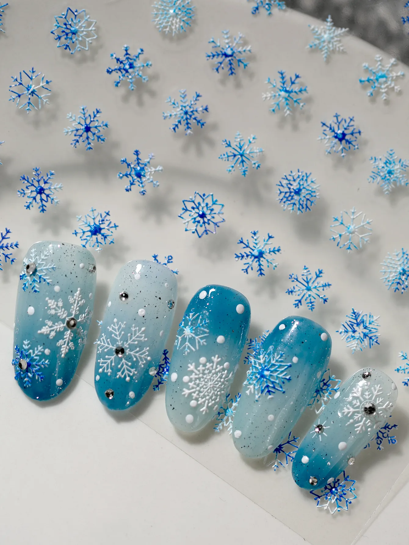 Princess Romantic Sweet Snowflake Nail Stickers Nail Sticker display picture 1