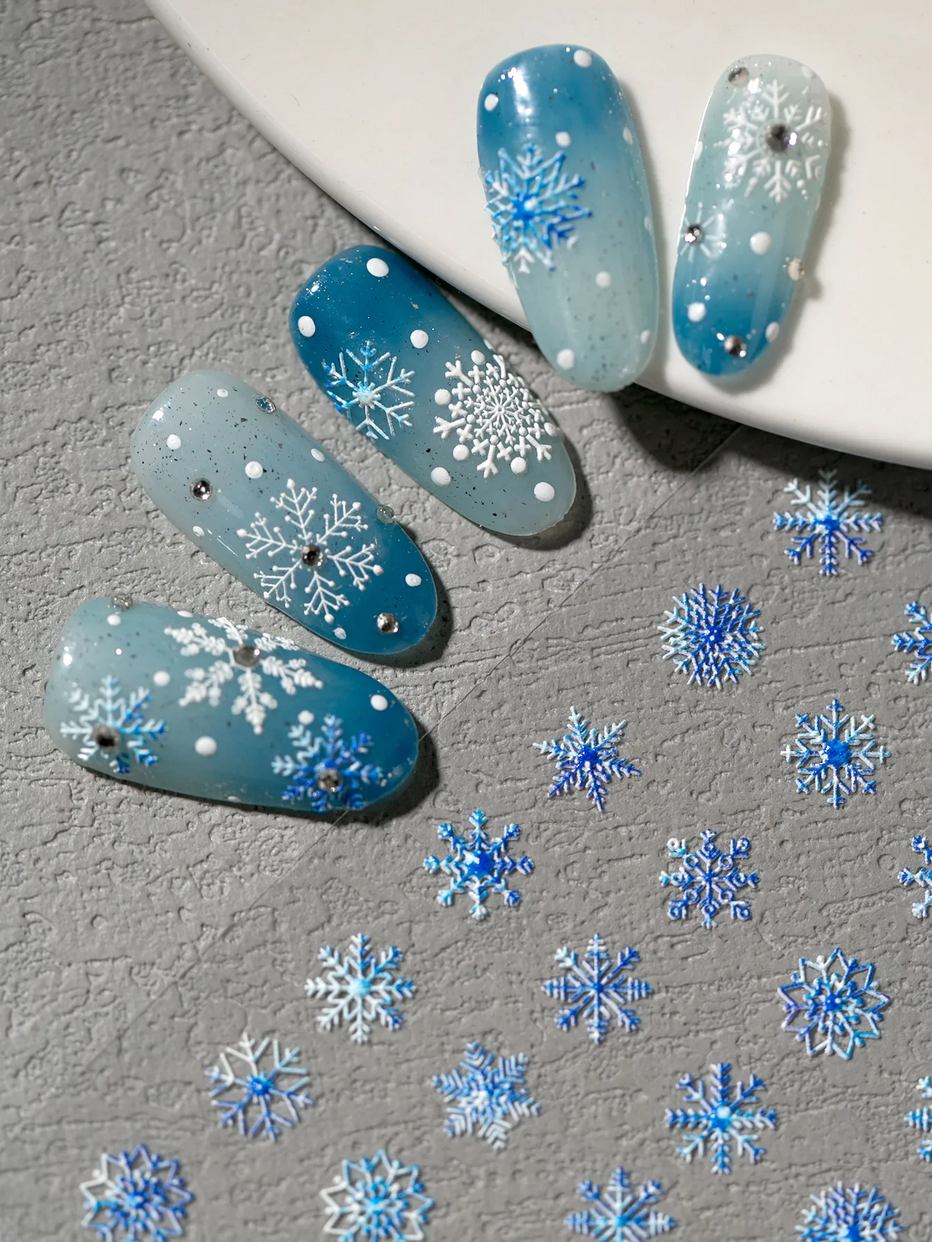 Princess Romantic Sweet Snowflake Nail Stickers Nail Sticker display picture 3
