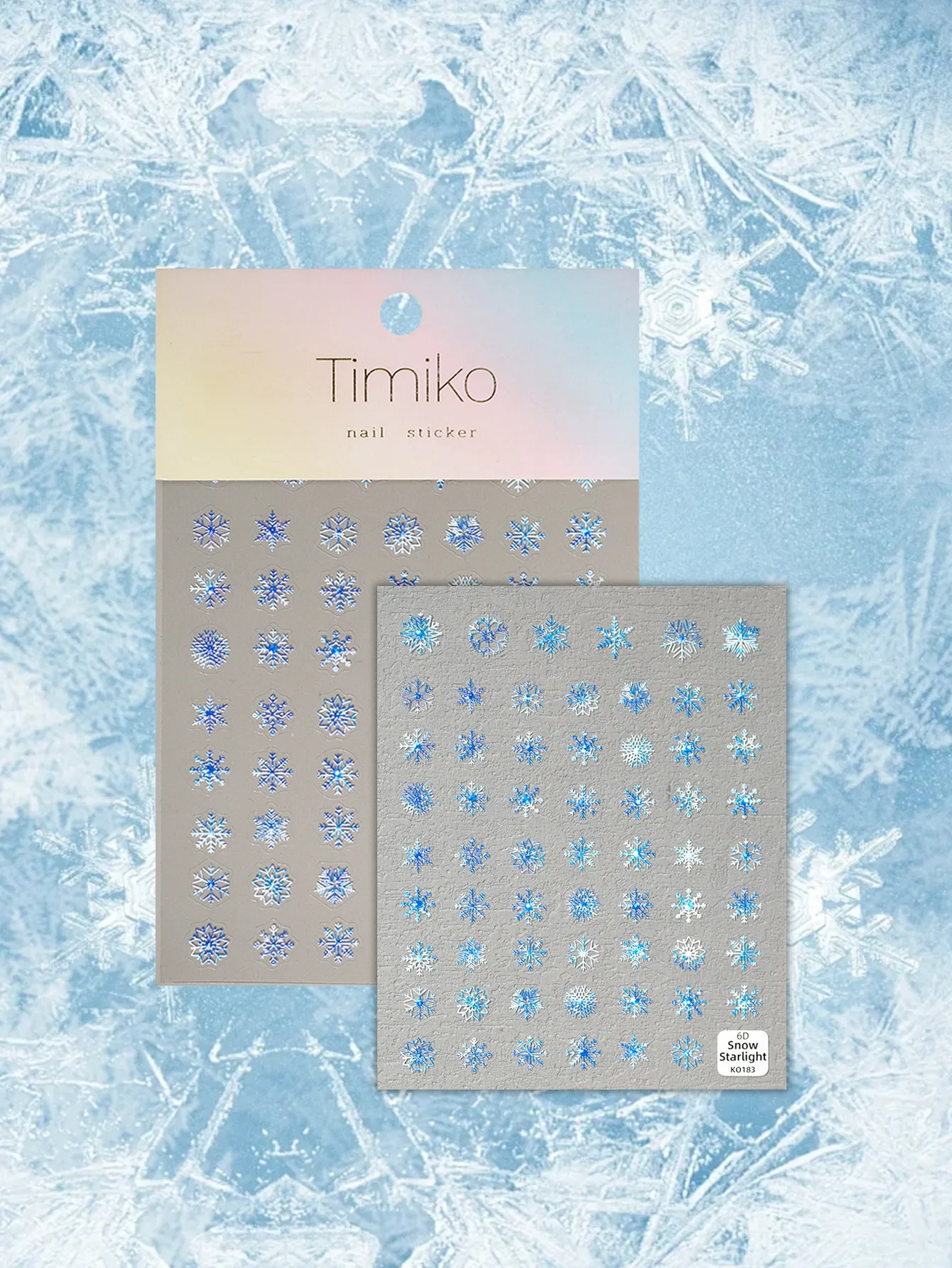 Princess Romantic Sweet Snowflake Nail Stickers Nail Sticker display picture 6