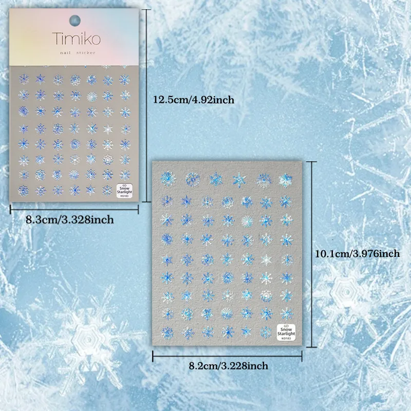 Princess Romantic Sweet Snowflake Nail Stickers Nail Sticker display picture 7