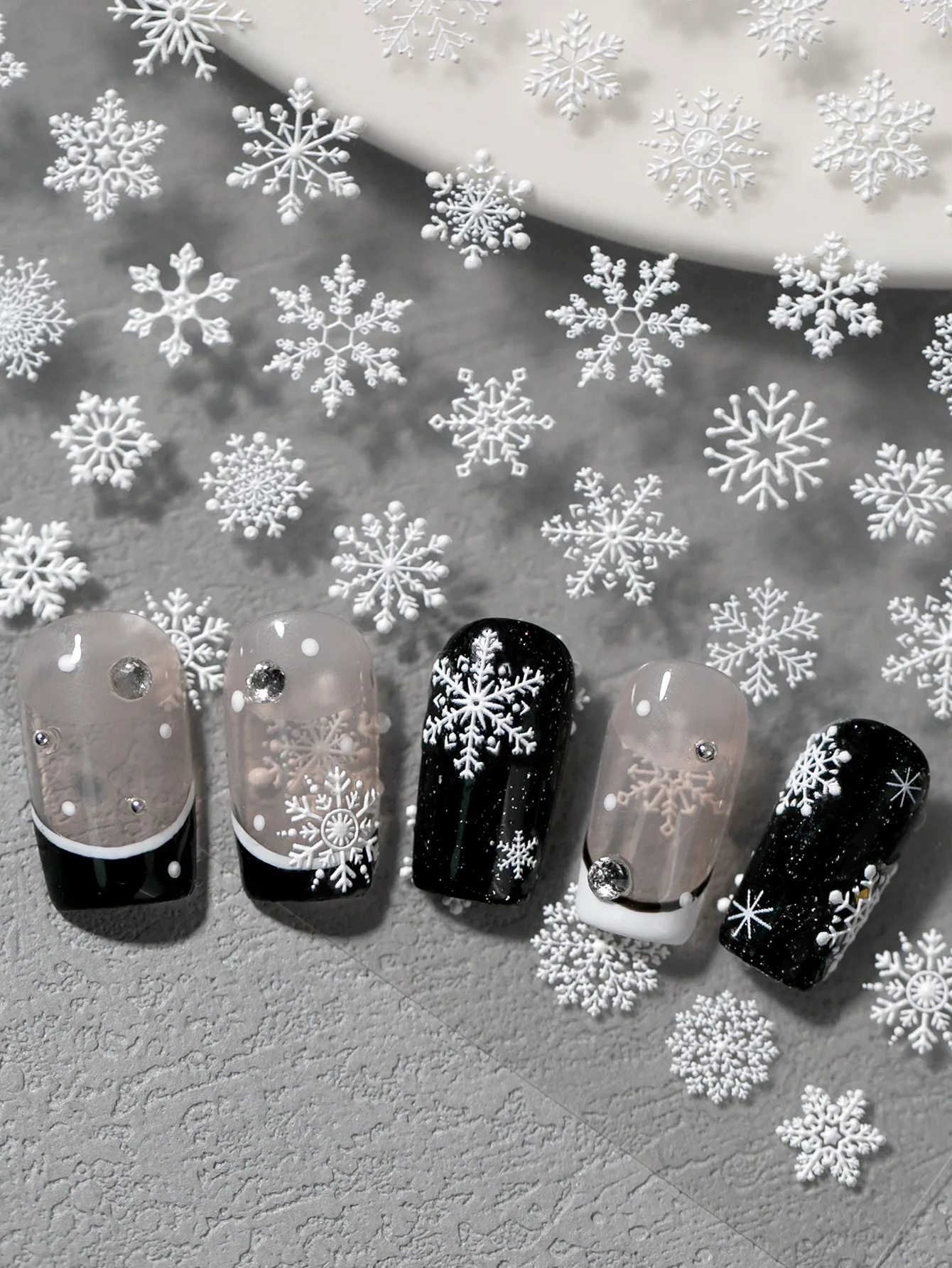 Princess Romantic Sweet Snowflake Nail Stickers Nail Sticker display picture 9