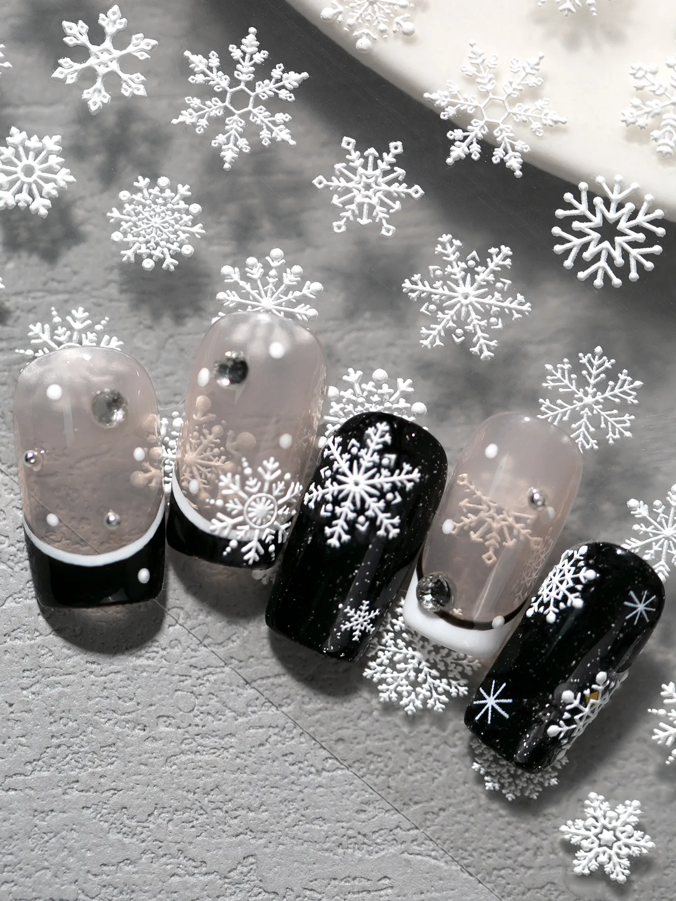 Princess Romantic Sweet Snowflake Nail Stickers Nail Sticker display picture 10