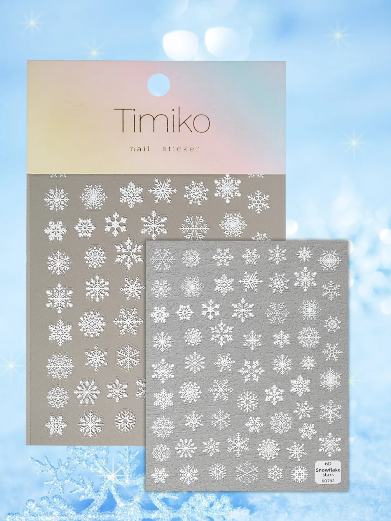 Princess Romantic Sweet Snowflake Nail Stickers Nail Sticker display picture 11