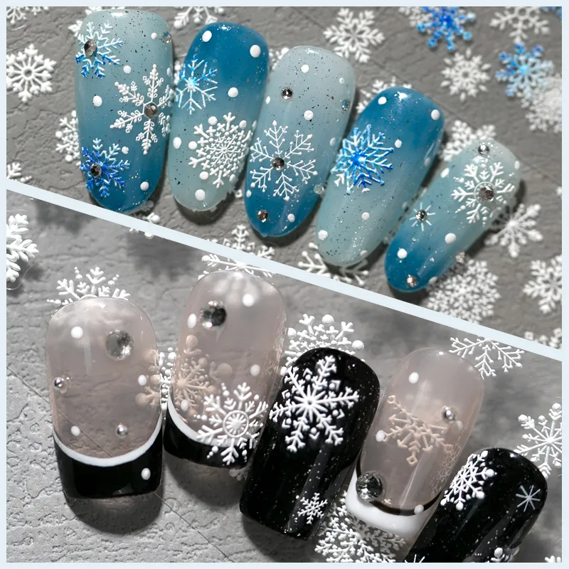 Princess Romantic Sweet Snowflake Nail Stickers Nail Sticker display picture 13