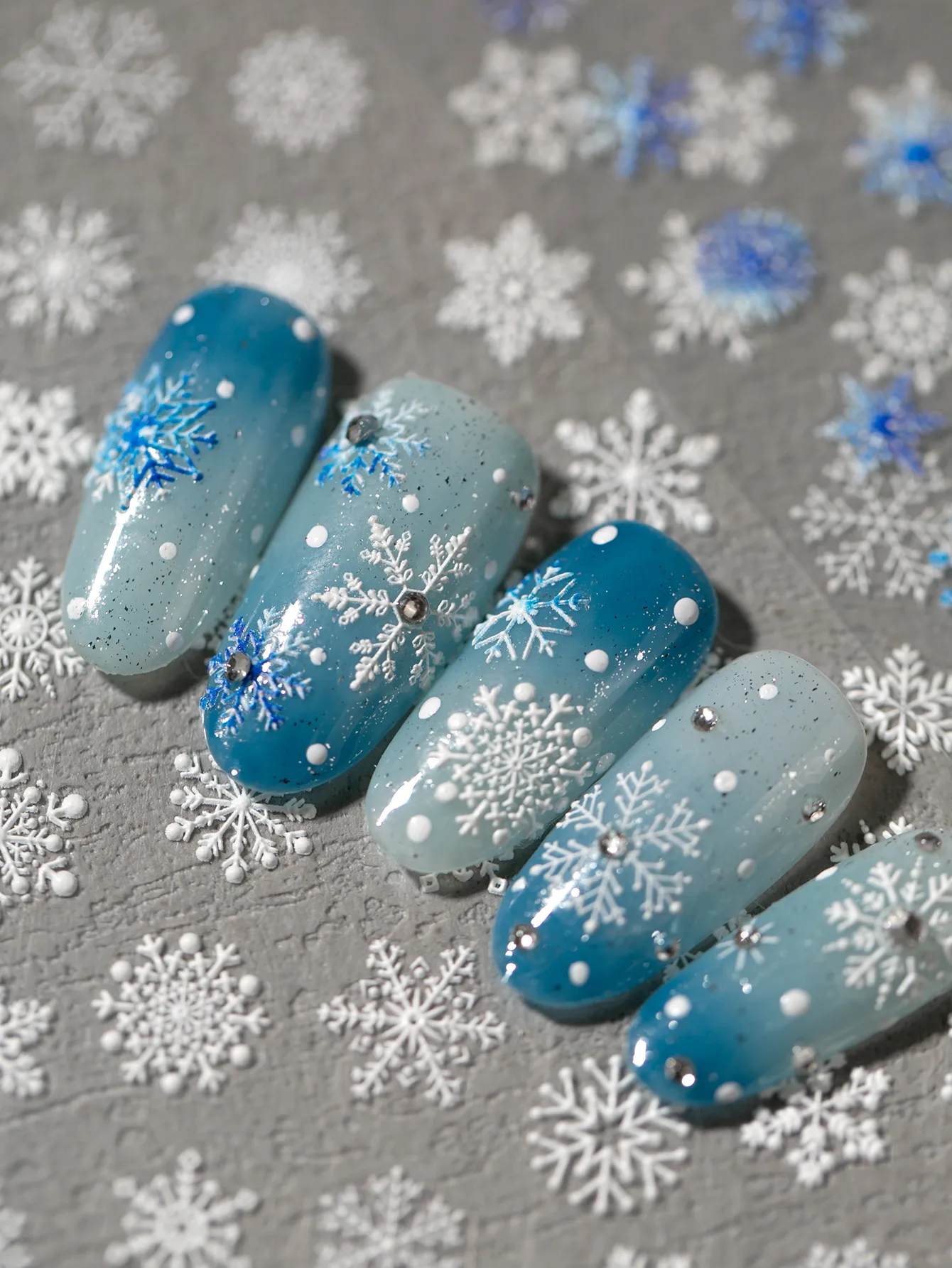 Princess Romantic Sweet Snowflake Nail Stickers Nail Sticker display picture 14