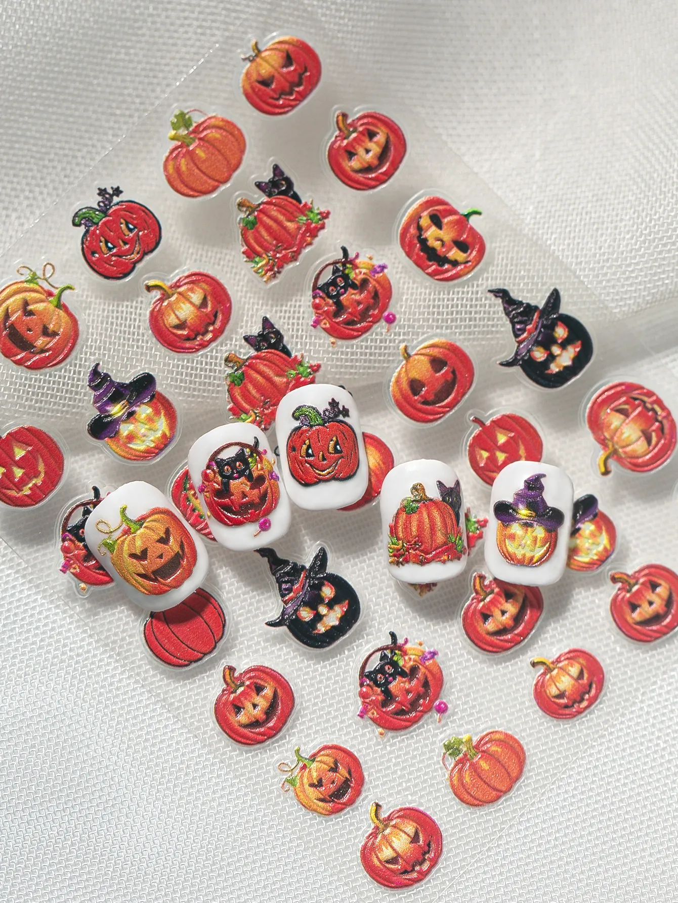 Cartoon Style Cute Retro Pumpkin Nail Decals Nail Stickers Nail Sticker display picture 2