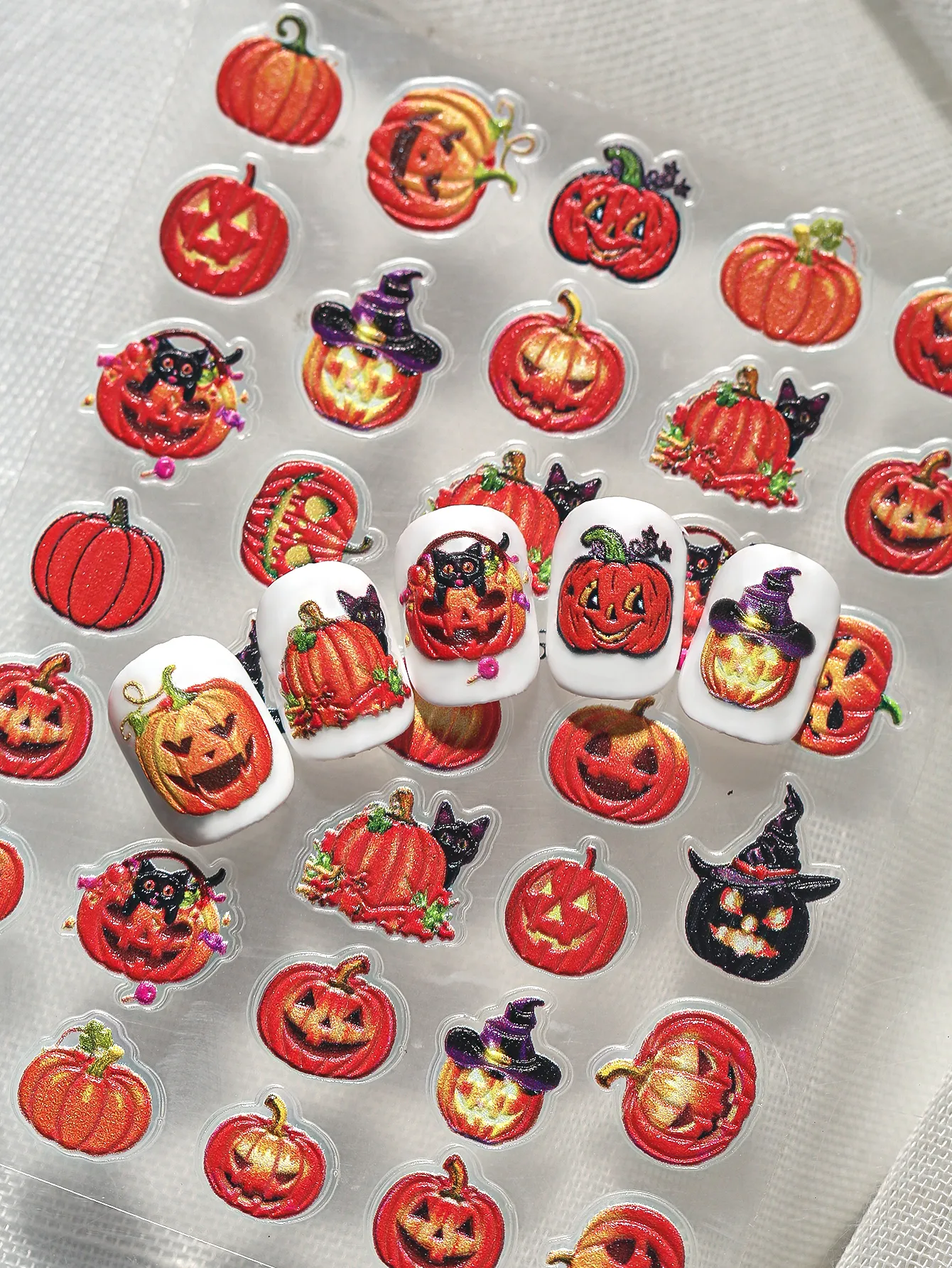 Cartoon Style Cute Retro Pumpkin Nail Decals Nail Stickers Nail Sticker display picture 3