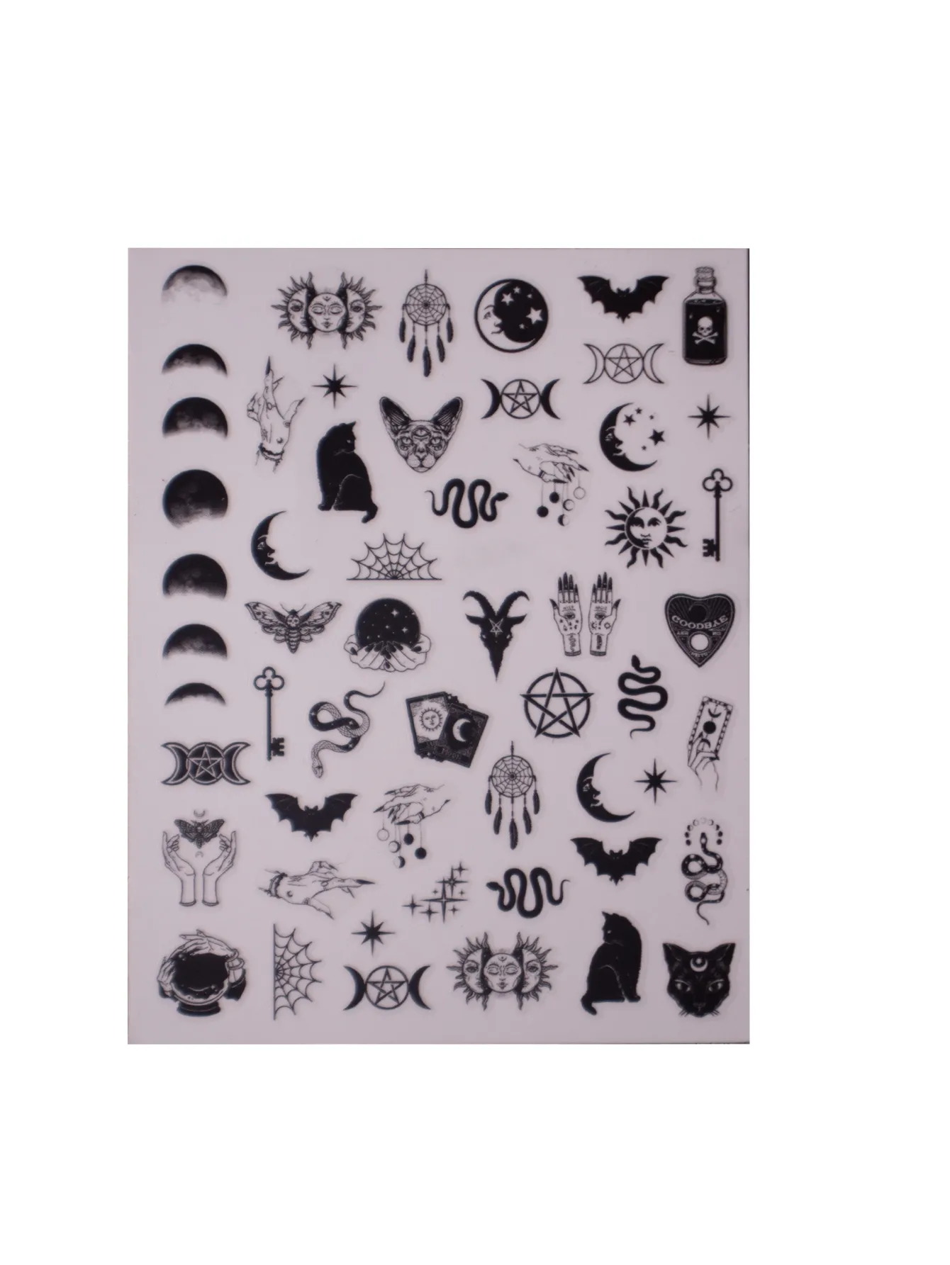 Cartoon Style Vintage Style Crow Pumpkin Cat Nail Stickers Nail Sticker display picture 14