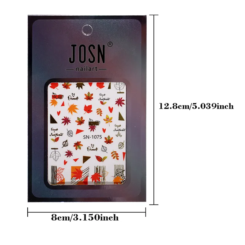 Cartoon Style Retro Maple Leaf Plant Fox Nail Stickers Nail Sticker display picture 6