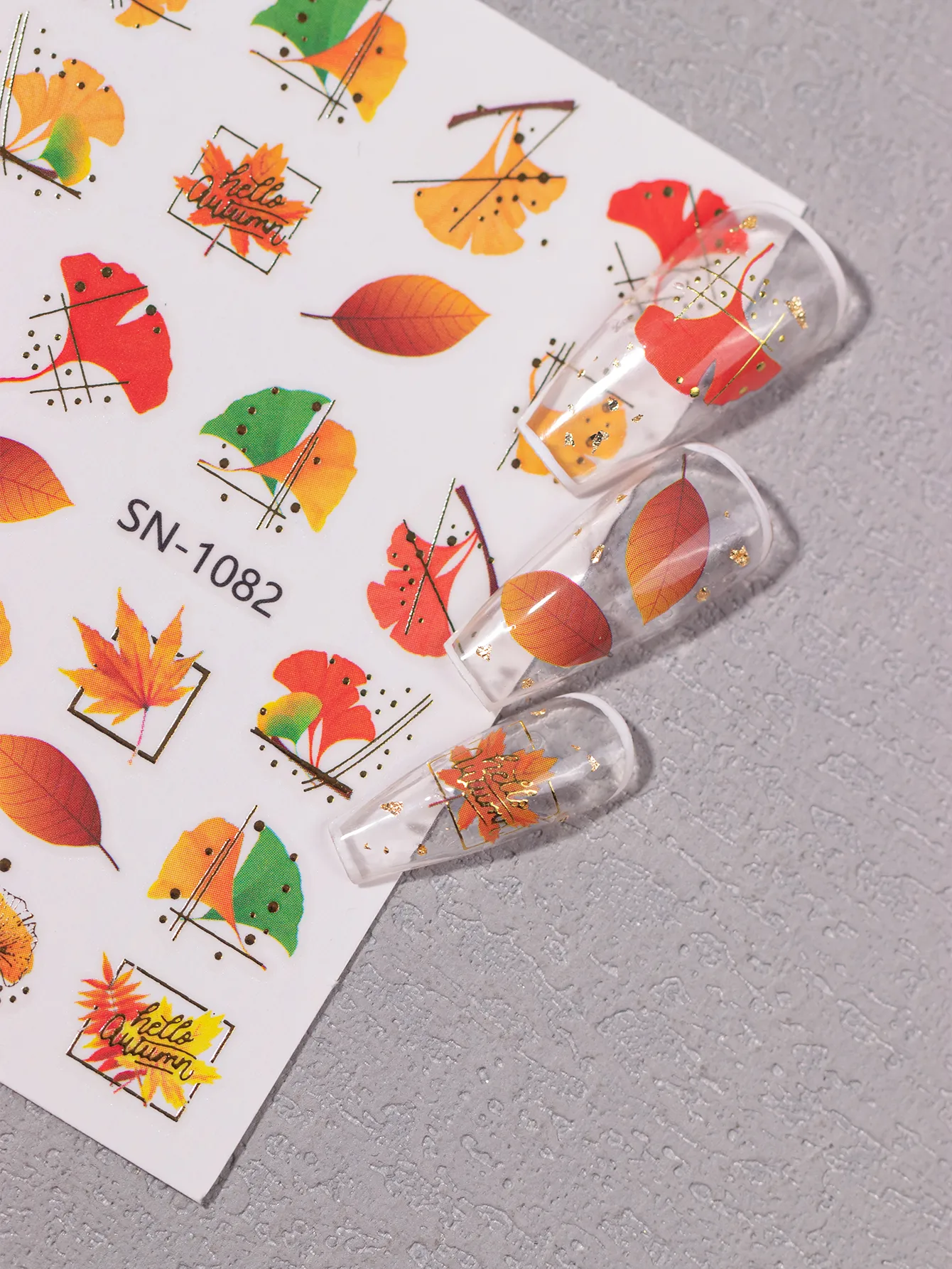 Cartoon Style Retro Maple Leaf Plant Fox Nail Stickers Nail Sticker display picture 17