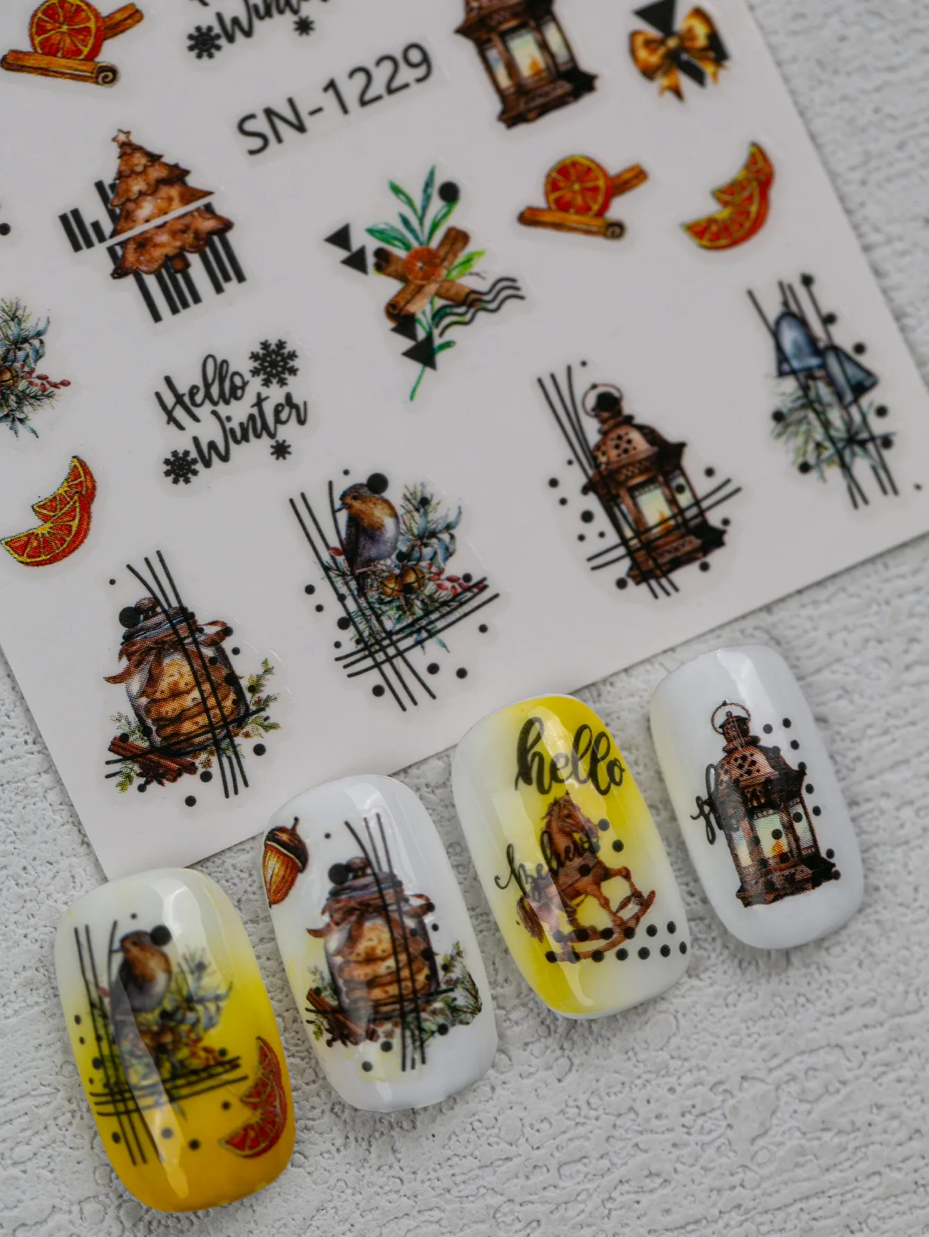 Halloween Style Classic Style Pumpkin Bulb Spider Web Nail Stickers Nail Sticker display picture 8
