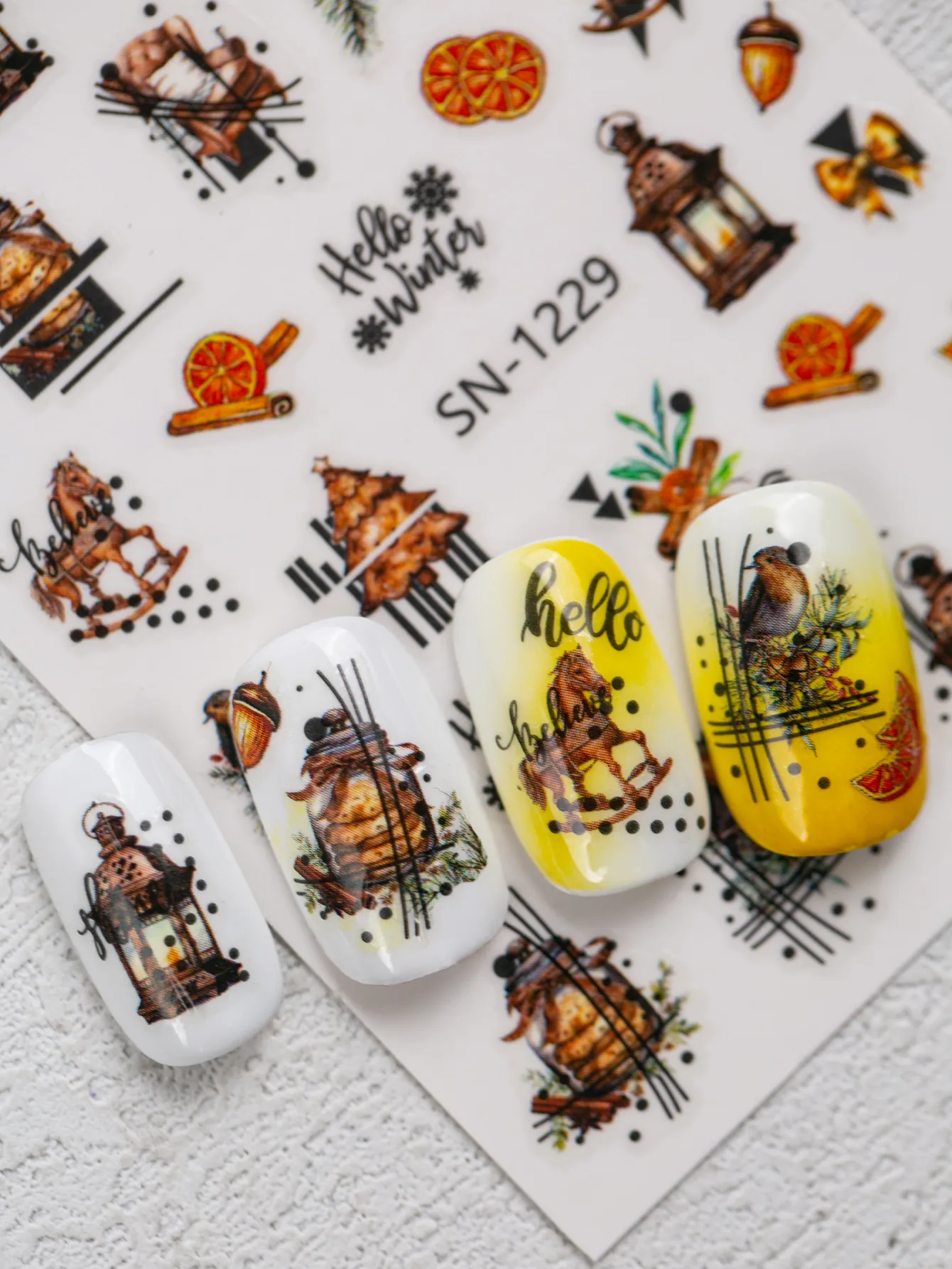 Halloween Style Classic Style Pumpkin Bulb Spider Web Nail Stickers Nail Sticker display picture 11