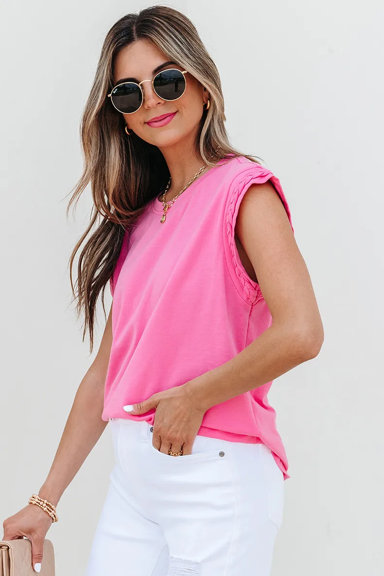 Summer 2025 Women's Casual Style Pure Color Knitted Short Sleeve T-Shirt Round Neck Pullover Top Versatile Commute Essential display picture 5