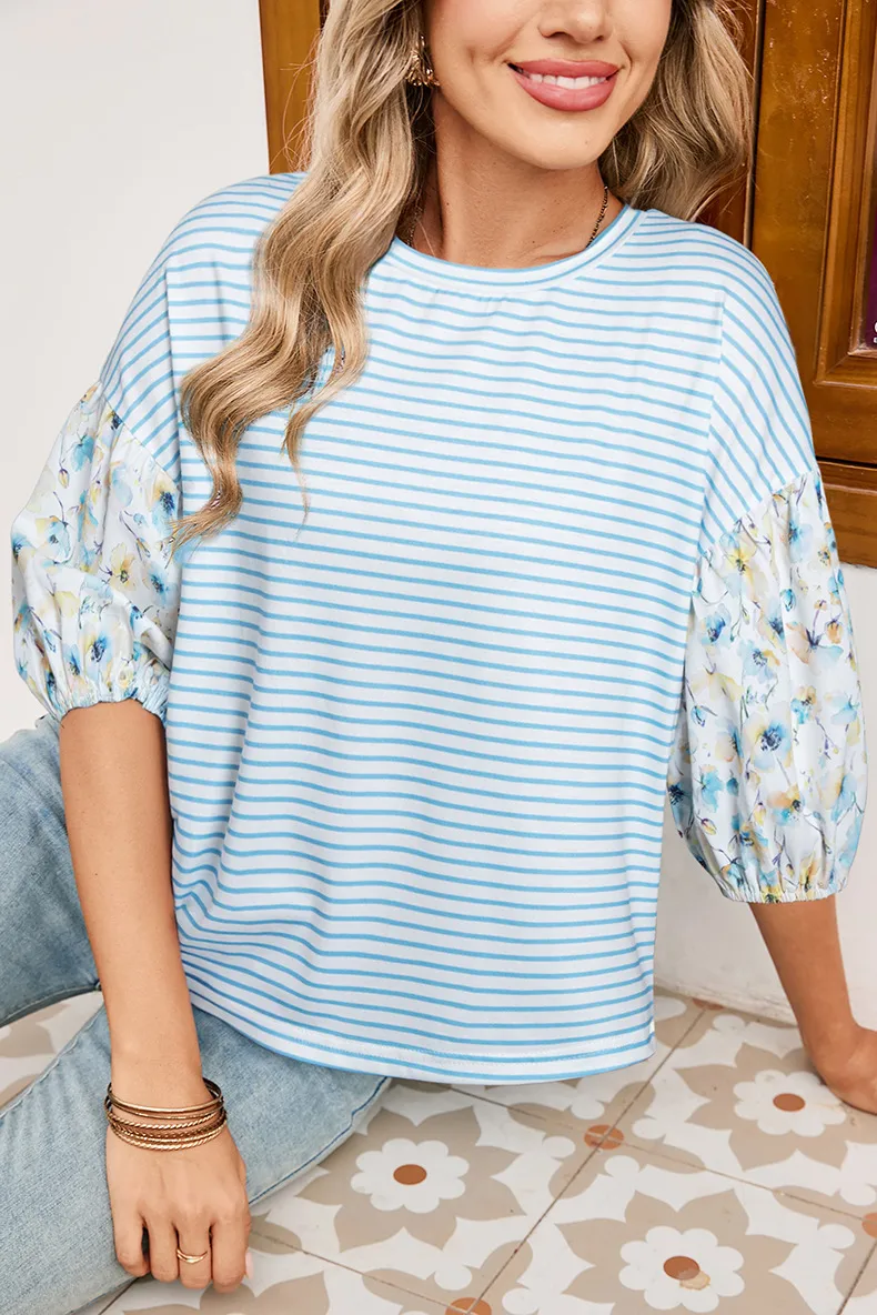 Summer New Style Women's Round Neck Half Sleeve T-shirt Fashionable Printed Casual Loose Fit Five Sleeve Length Polyester Lycra display picture 1