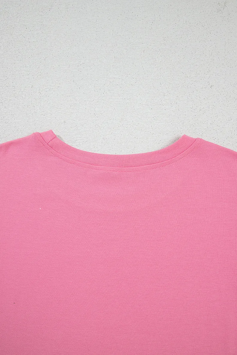 Summer 2025 Women's Casual Style Pure Color Knitted Short Sleeve T-Shirt Round Neck Pullover Top Versatile Commute Essential display picture 11