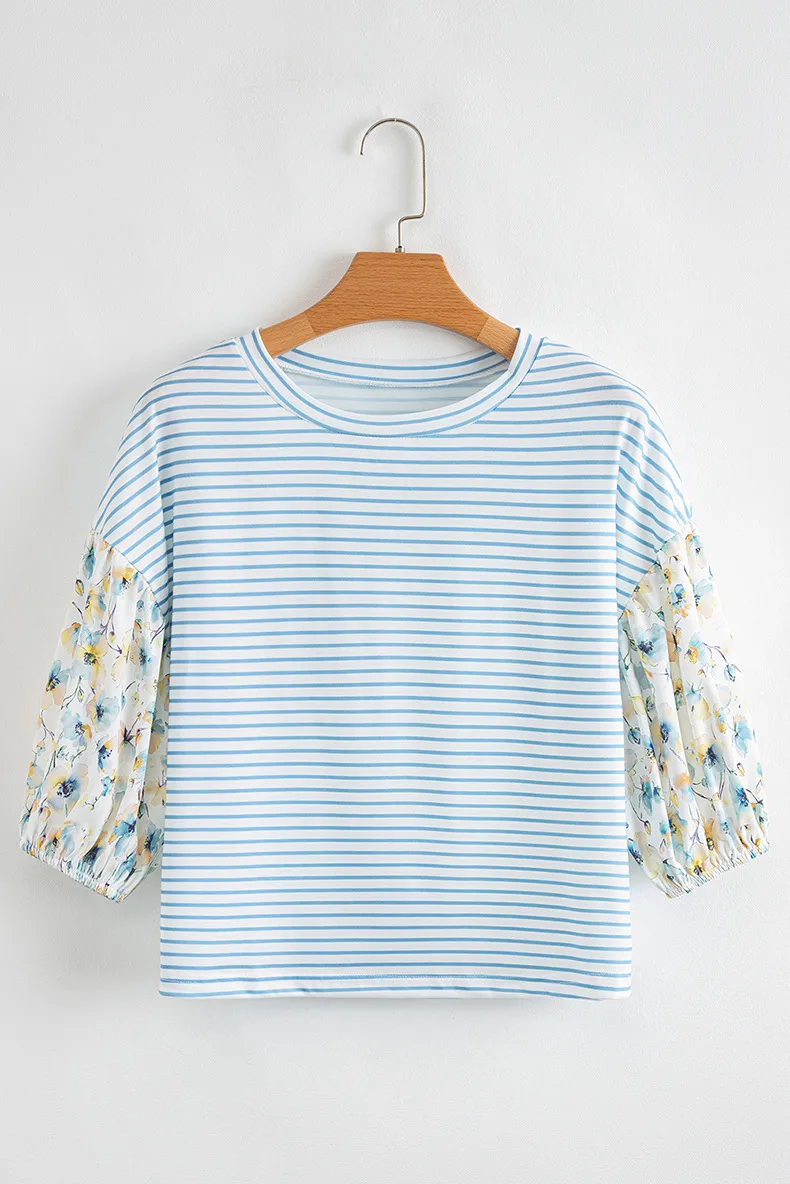 Summer New Style Women's Round Neck Half Sleeve T-shirt Fashionable Printed Casual Loose Fit Five Sleeve Length Polyester Lycra display picture 3