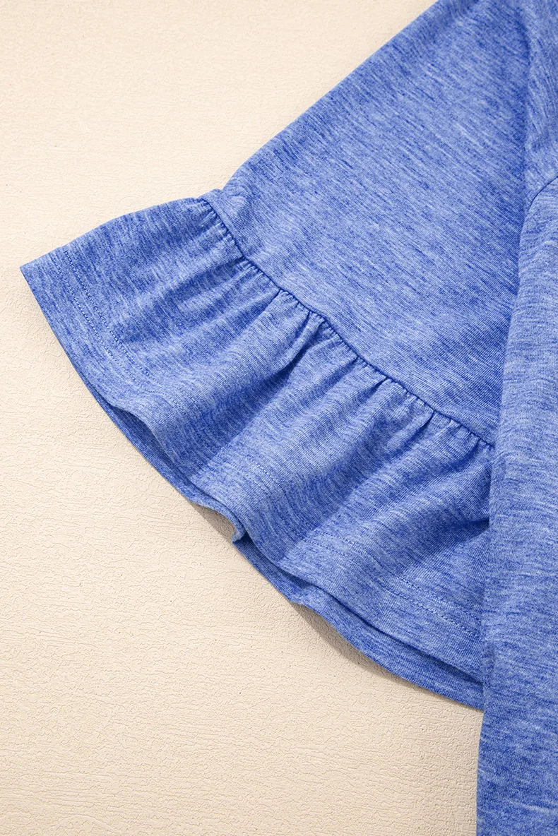 Loose Round Neck Oversize T-Shirt Women Summer New Style Solid Color Short Sleeve Women's Pullover Polyester Rayon Fiber display picture 10